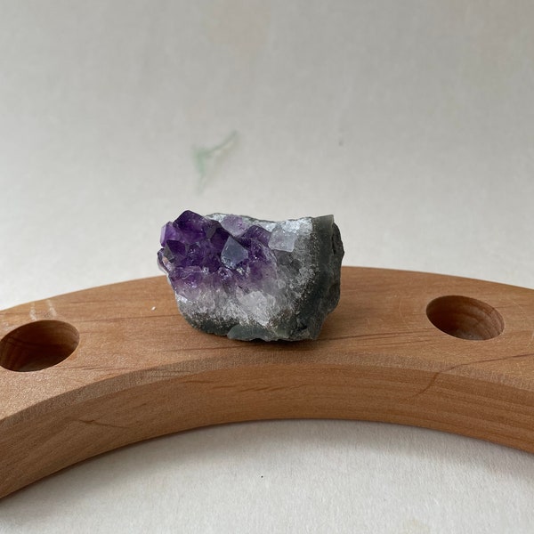 Amethyst,Ringornament,stone,birthdayring,Waldorf-art,Filzart,Seasons Table,Birthday circle,mineralien,Kristall, Edelstein,Rohstein,Mineral