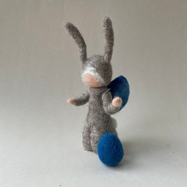 Lapin,Feutré humide,Waldorf-art,Pâques,Filzart,Table des saisons,Häschen gefilzt