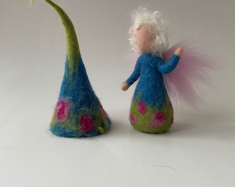 Tooth Fairy with toothbox,Hand-felted, Wet  felted, Waldorf-art,Felted box,Filzart,Zahn Fee,Gefilzt