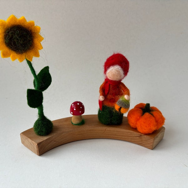 Lantern Walk, child, ring ornament,Birthdayring,Waldorf-art,Needle felted,Filzart,Seasons Table