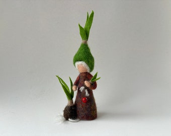 Root-child,Waldorf-art,Felted ,Flower child,Season-table,Spring,Filzart,Wurzelkind,Gefilzt,Jahreszeitentisch