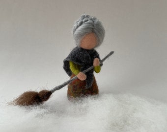 Mrs Thaw,Hand-felted,Wet  felted,Waldorf-art,Season-table,Nature-table,Filzart,Winter,Seasons Table