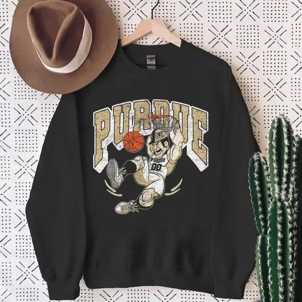 SALE!!Retro Vintage Distressed Purdue Basketball Unisex Heavy Blend Crewneck Sweatshirt , Unisex Shirt S-5XL