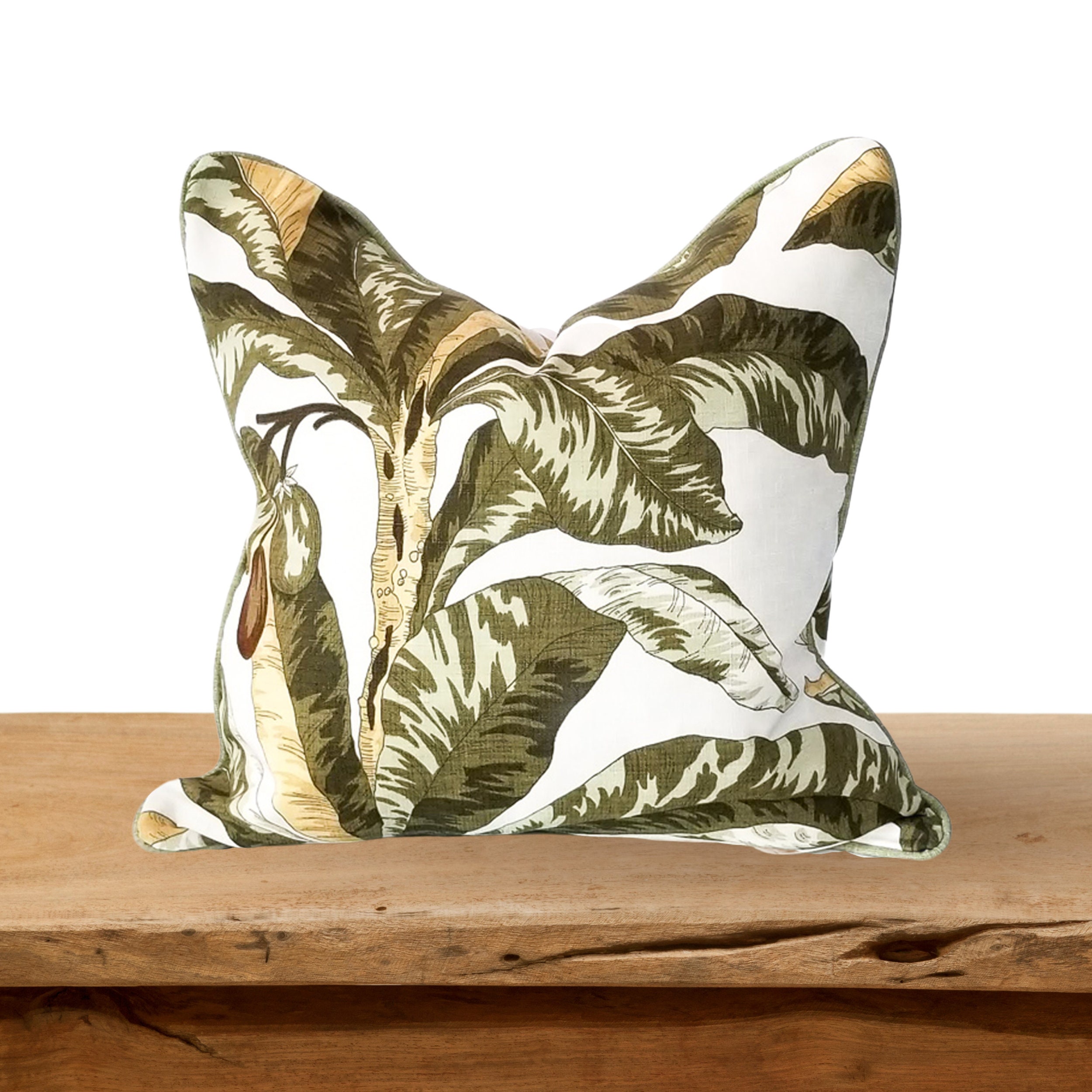 Palm Leaf Adjustable Fit Square Throw Pillow Cover Tropical Etsy