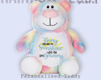 Rainbow Teddy with personalised embroidery