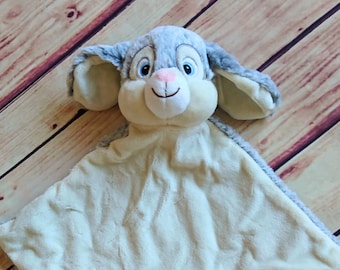 Grey Bunny Comfort Blankie - personalised