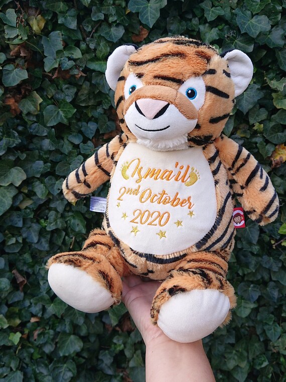 Tiger Teddy With Personalised 
