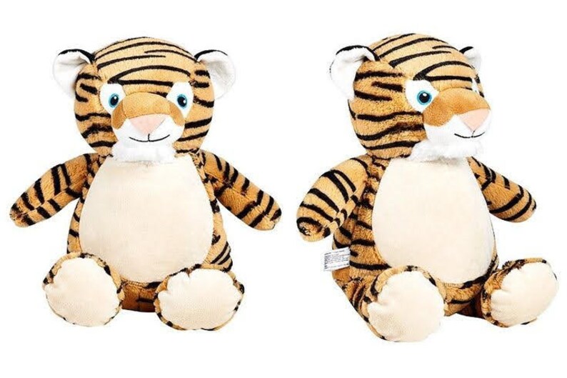 Tiger Teddy with personalised embroidery | Etsy