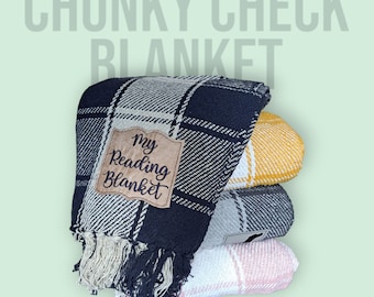 Chunky Check Sofa throw/blanket Personalised