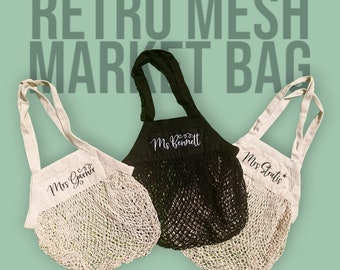 Mesh Market bag with personalising