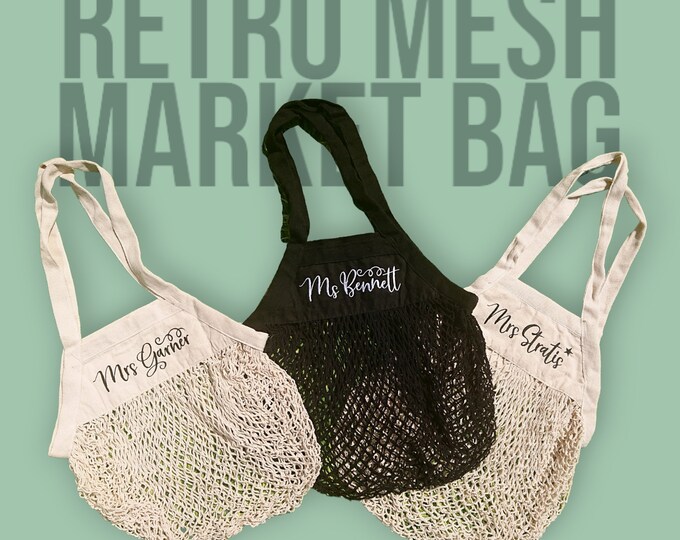 Featured listing image: Mesh Market bag with personalising