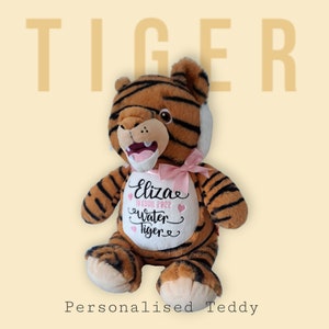 Tiger Teddy with personalised embroidery