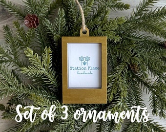 Set of 3 Mini Frame Ornaments