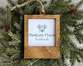 Retro Frame Ornament, fits 3.5" x 4.2" Instant Photos perfectly