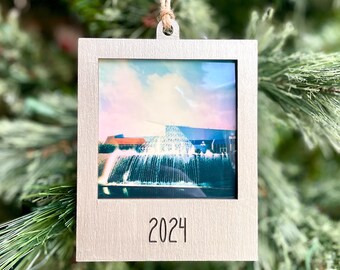 Engraved Retro Frame Ornament, for Instant photos measuring 3.4" x 4.2"
