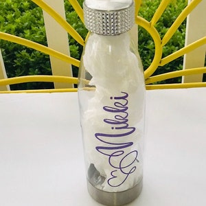 Personalized YOU CHOOSE Stainless Steel Top Water Bottle personalized gift BPA Free Travel Tumbler 16oz image 8