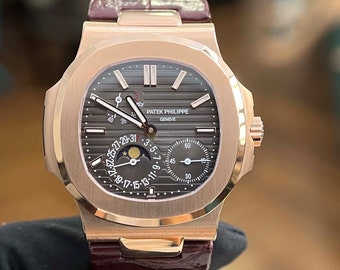 PATEK PHILIPPE Nautilus Reloj automático para hombre con esfera gris Artículo n.º 5712R-001