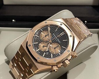 AUDEMARS PIGUET Royal Oak Chocolate Dial Orologio da uomo in oro rosa 18 carati Articolo n. 26331OR.OO.1220OR.02