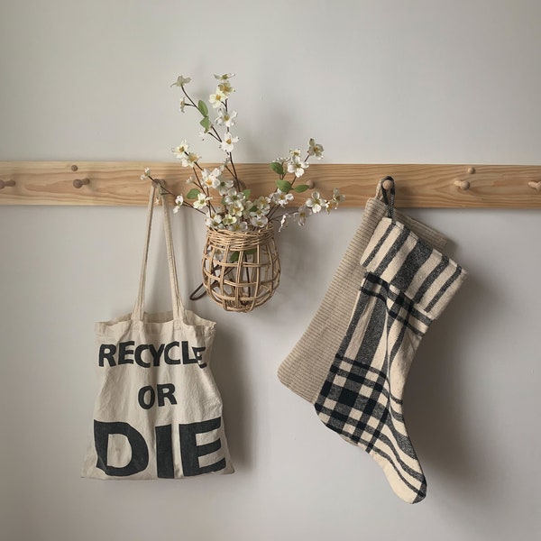 rack with hooks / entryway decor / nursery decor / peg rack / coat rack / shaker peg rail / wall rack / kitchen decor