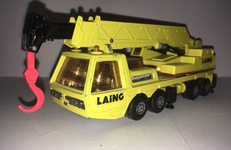 Matchbox SuperKings 1974 K12 Hercules Mobile Crane Lesney Products Made in England diecast toy collectible. As seen in photos image 1