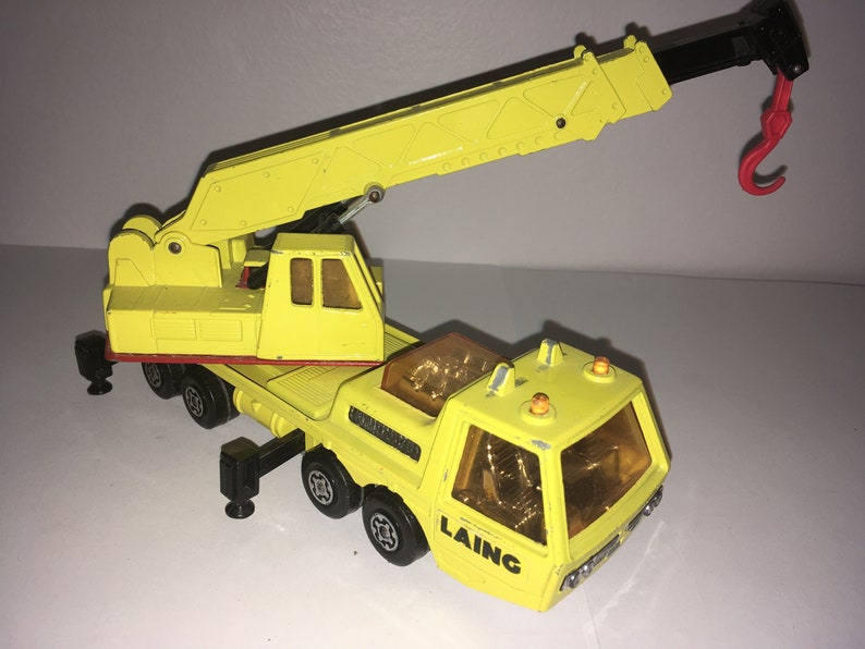 Matchbox SuperKings 1974 K12 Hercules Mobile Crane Lesney Products Made in England diecast toy collectible. As seen in photos image 2