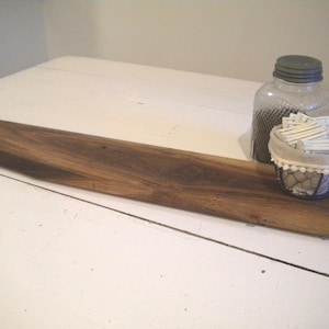 Live Edge Walnut Cutting Board: Footed Serving Tray, Bar Board