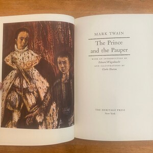 Vintage &#39;The Prince and The Pauper&#39; by Twain: Heritage Press, 1964