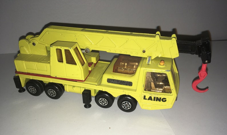 Matchbox SuperKings 1974 K12 Hercules Mobile Crane Lesney Products Made in England diecast toy collectible. As seen in photos image 3