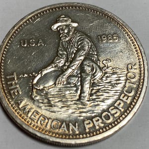 1985 ENGELHARD &quot;The American Prospector&quot; Vintage - 1 Troy oz 999 Fine Silver Round