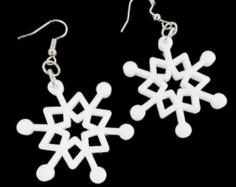 Snowflake earrings acrylic chrismas festive