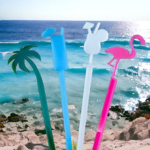 Cocktail Swizzle Sticks 7.5&quot; Drink Stirrer Cocktail Stirrer S/4 Barware