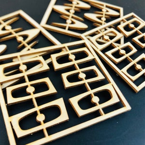 Retro Mid Century Modern Sq Coasters image 1