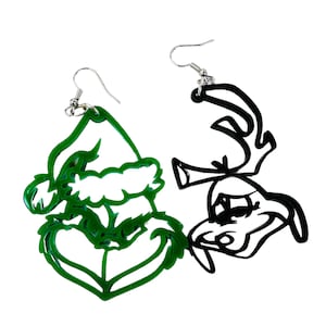 Grinch and Max Earrings acrylic Christmas
