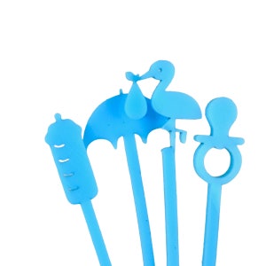 Palitos para revolver bebidas de 6 pulgadas, agitadores de cócteles, tamaño pequeño, para baby shower