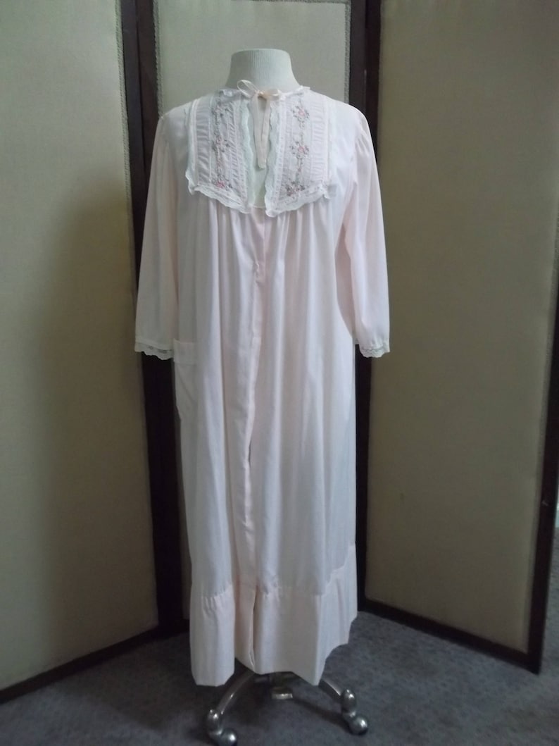 Vintage Ladies Cotton Robe Vintage Cotton Dressing Gown