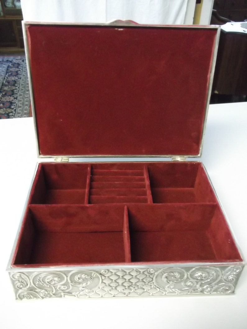Godinger Silverplate Jewelry Chest Silverplate Jewely Box Etsy