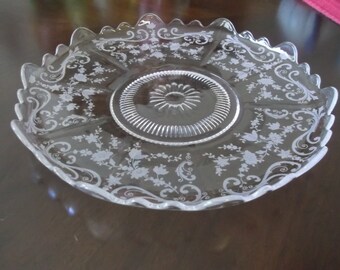 Cambridge Chantilly Cabaret Platter Plate Chantilly Martha Cabaret Plate