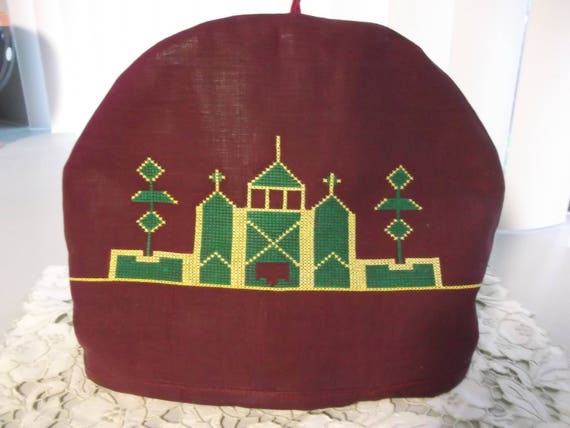 Handmade Embroidered Tea Cosy: Vintage English Style - Etsy