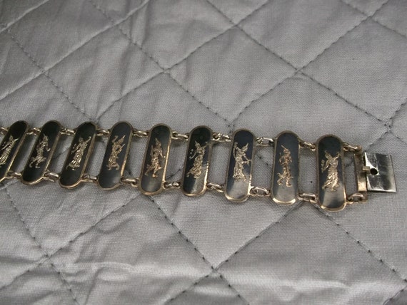 Siam Silver Panel Link Bracelet - image 1