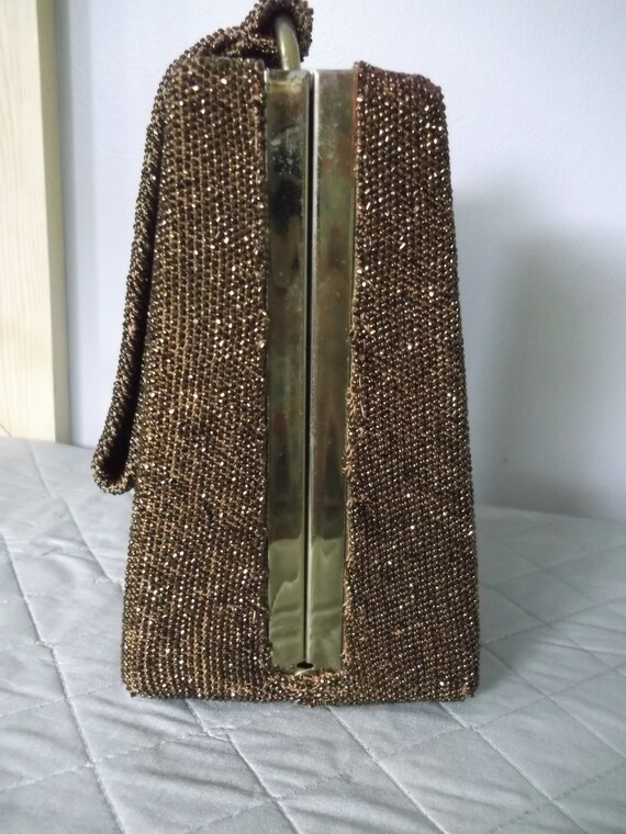 Vintage 1940s Black Bugle Beaded Bag
