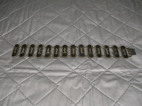 Siam Silver Panel Link Bracelet - image 2