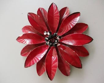 Red Flower Brooch