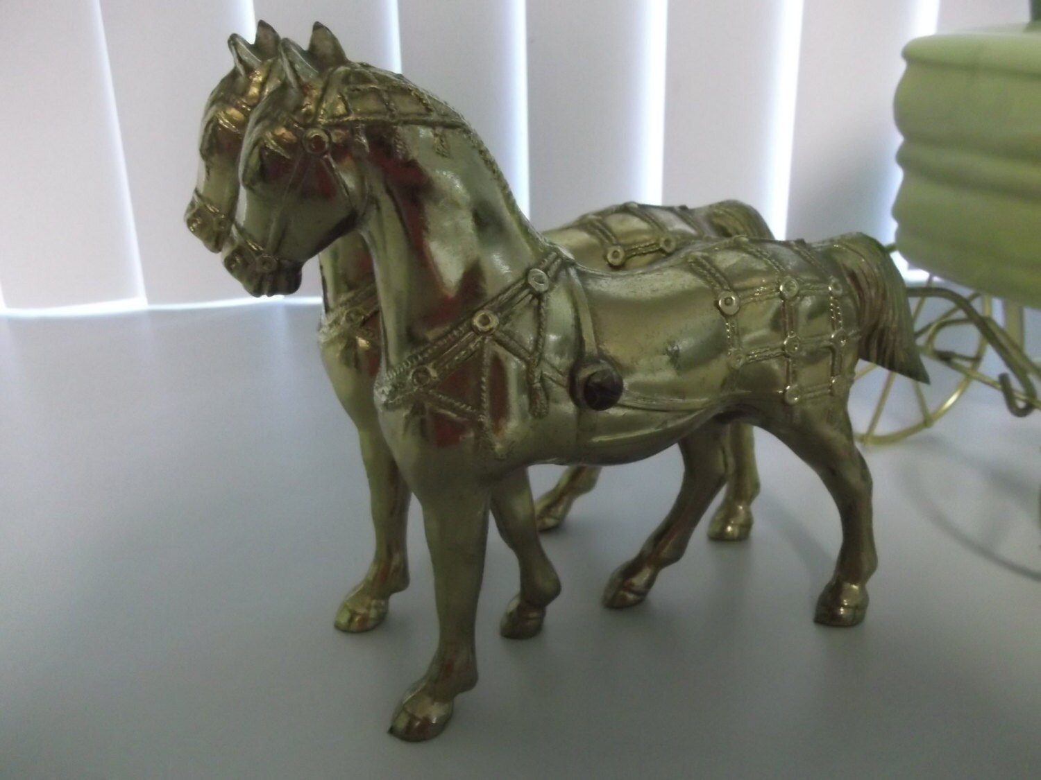 Two Horse and Carriage Electric Mantel Clock. Horse and Coach Etsy