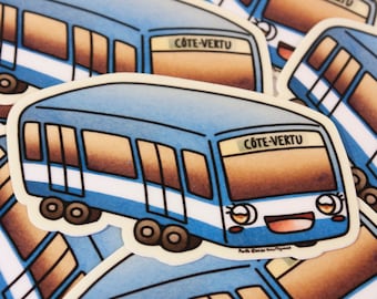 Sticker vinyl Montreal metro kawaii