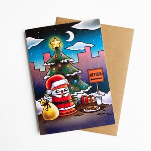 Carte de souhait Noël Montreal Ponto le cône orange