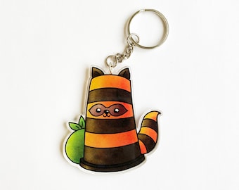 Keychain Charm Toronto Raccoon kawaii cute traffic cone