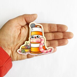 Fridge magnet cozy knitting Ponto kawaii traffic cone Montreal image 4