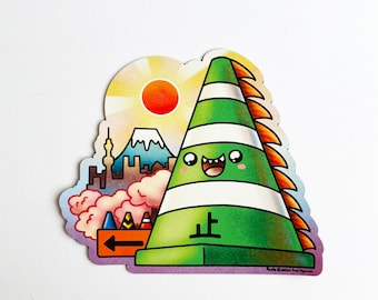 Fridge magnet kawaii Conezilla monster traffic cone Japan