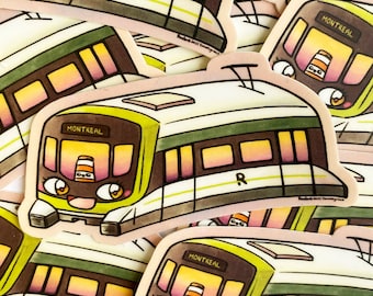 Sticker vinyl Madame REM Montreal metro kawaii