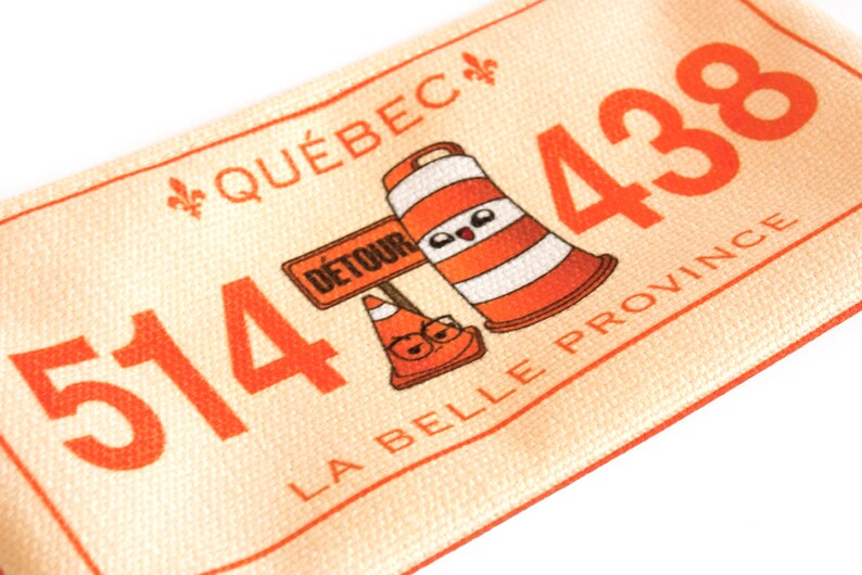 Pencil case Ponto the road barrel vintage Montreal license plate